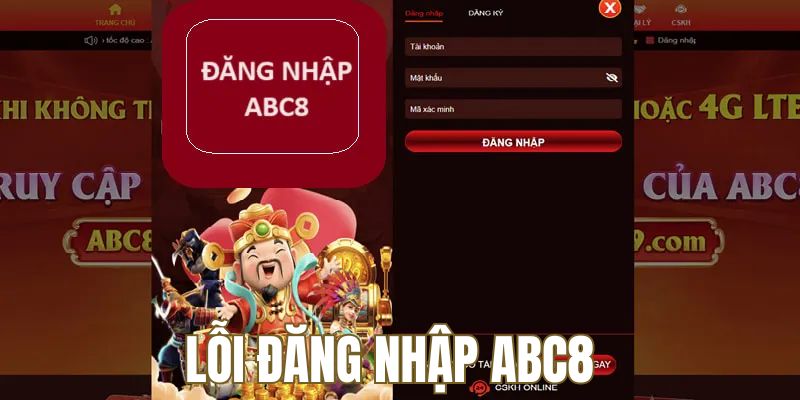 Kết nối mạng kém khiến lỗi đăng nhập ABC8